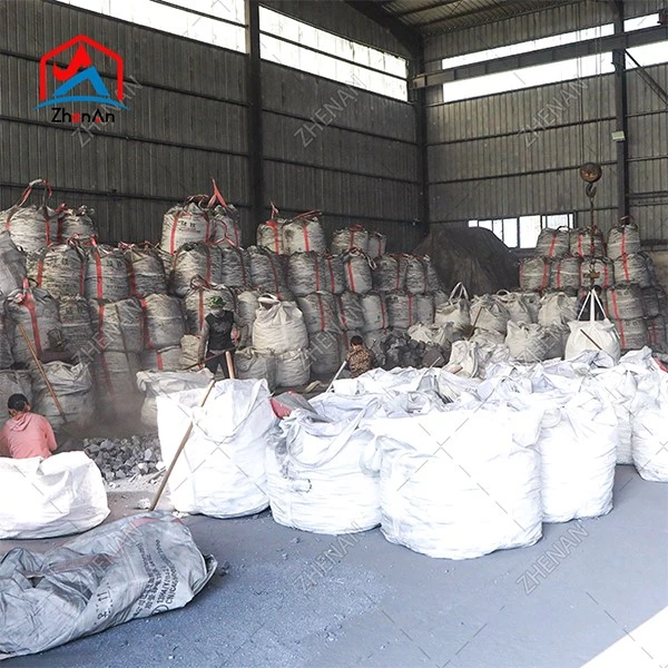 Packed ferrosilicon jumbo bags stored in warehouse before export shipment Packed ferrosilicon jumbo bags stored in warehouse before export shipment